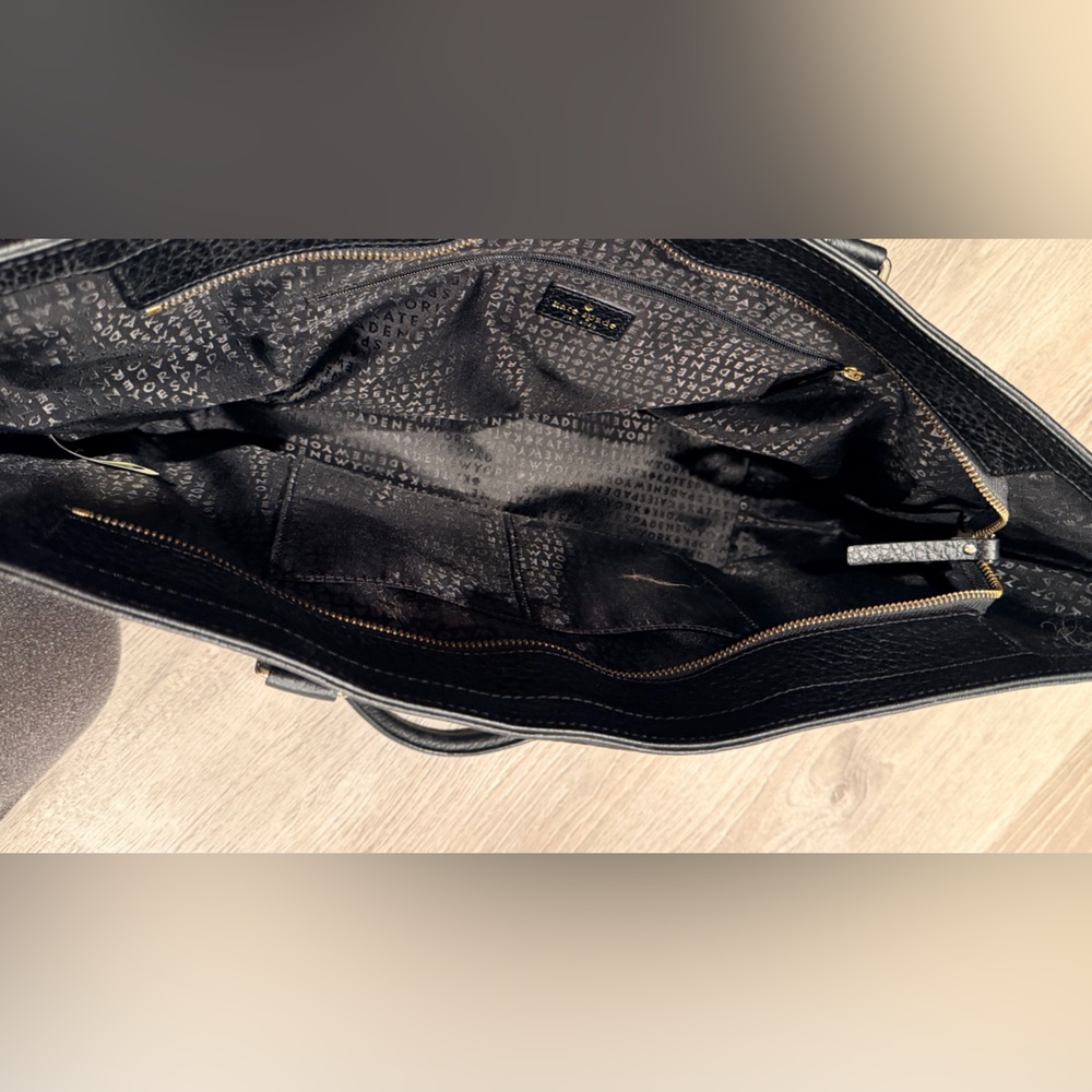 Kate Spade Bay Street Harmony Black Leather Large Tote Bag - Picture 12 of 13